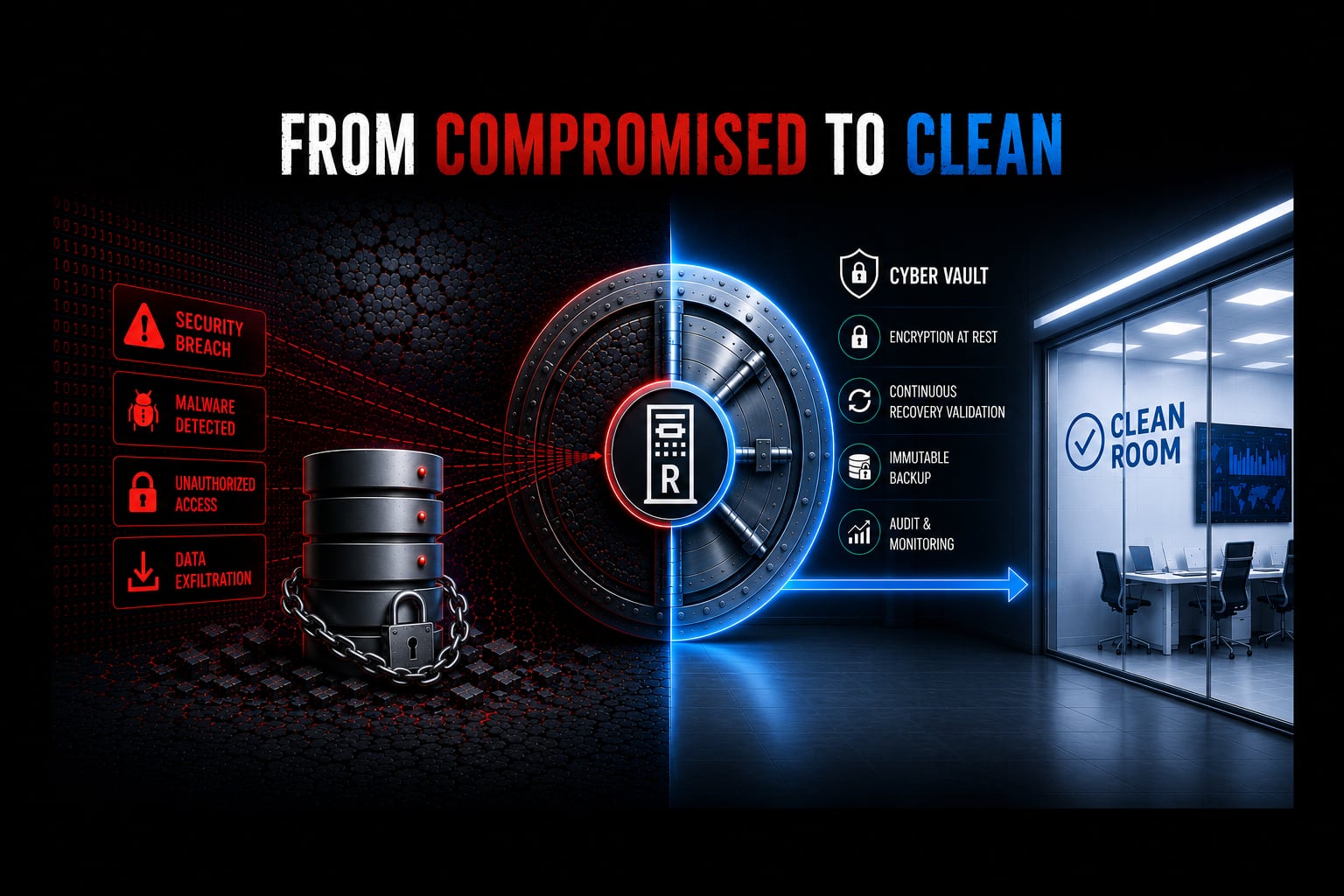 From Compromised to Clean: A Database-Optimized Cyber Vault & Clean Room Architecture