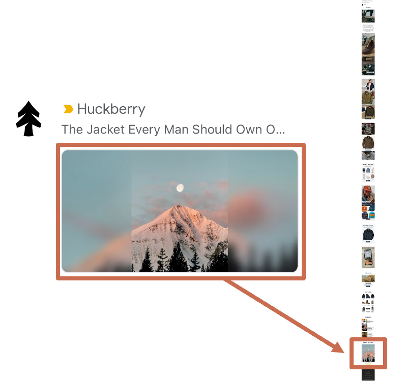 Preview image is pulled from deep within the email's body content