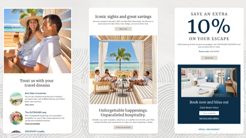 Outrigger's highly personalized abandonment program won a MarCom Award.