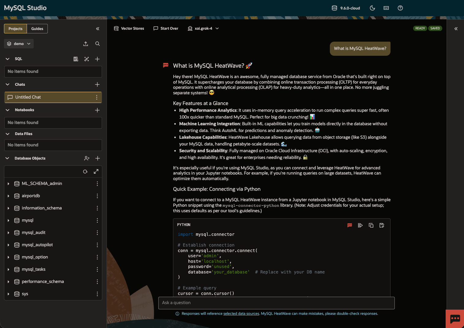 Introducing MySQL Studio – Reducing the Barriers to Data Innovation