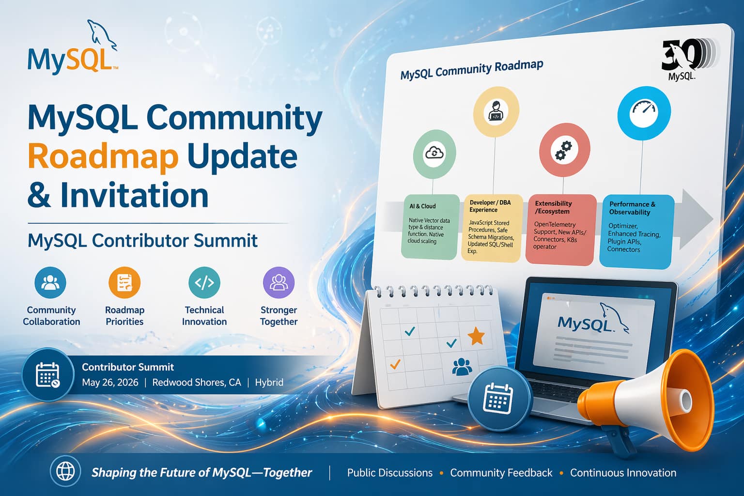MySQL Community Roadmap Update and Invitation: MySQL Contributor Summit