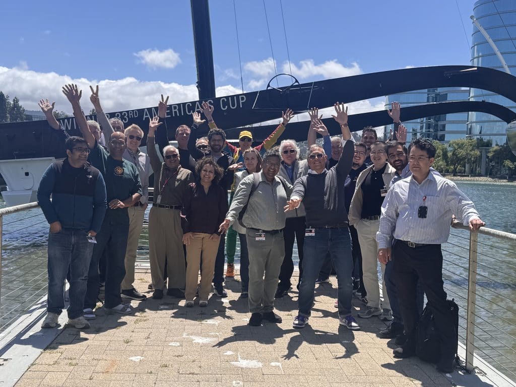 MySQL Contributor Summit attendees at the Oracle Redwood Shores campus.