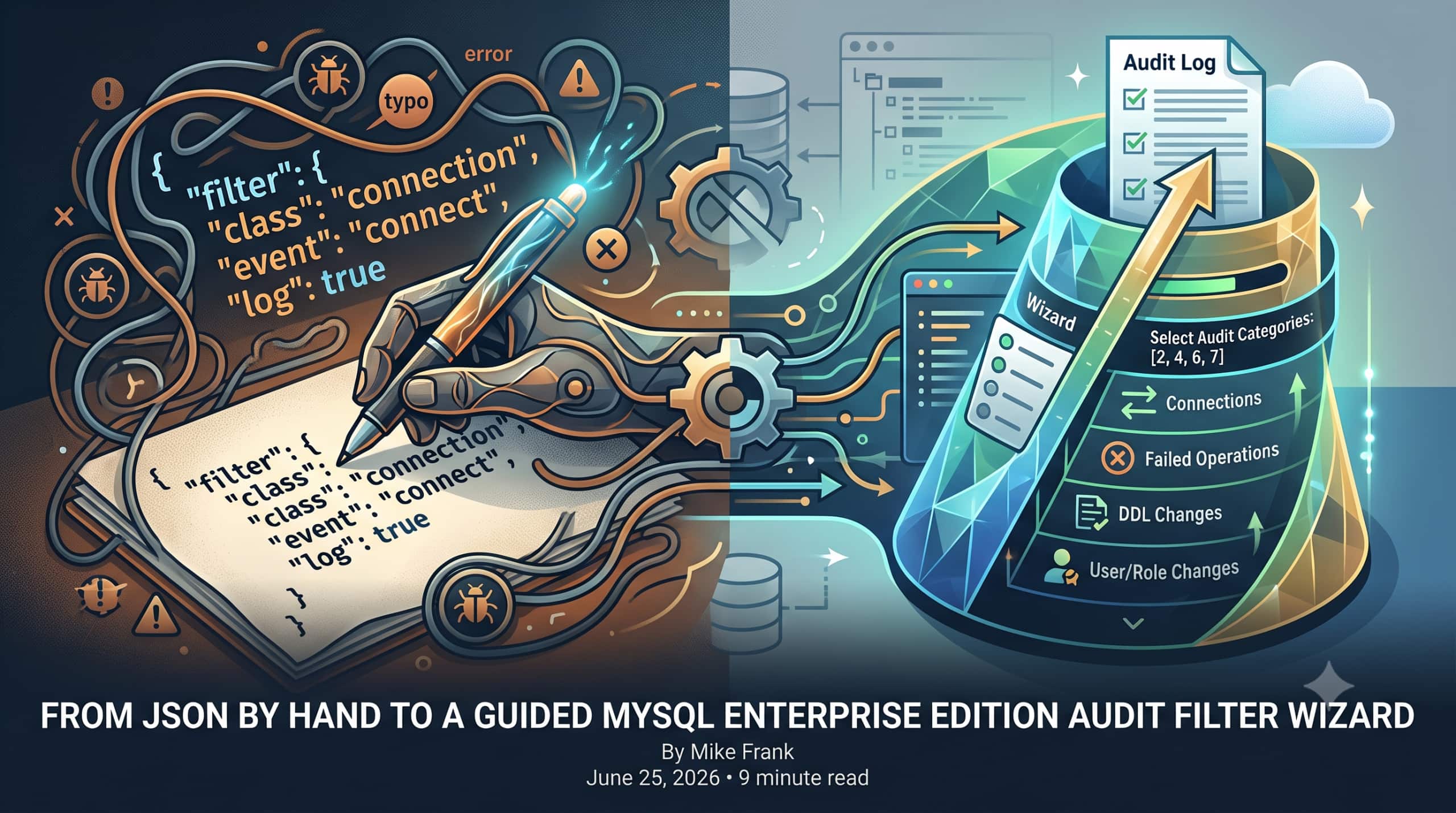 From JSON by Hand to a Guided MySQL Enterprise Edition Audit Filter Wizard