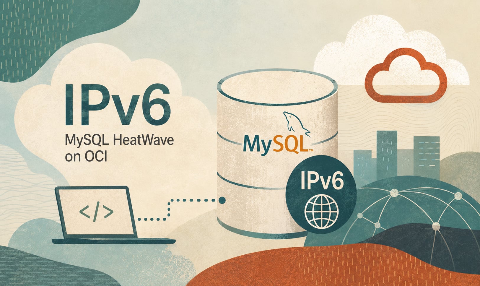 IPv6-ready applications with MySQL HeatWave on OCI