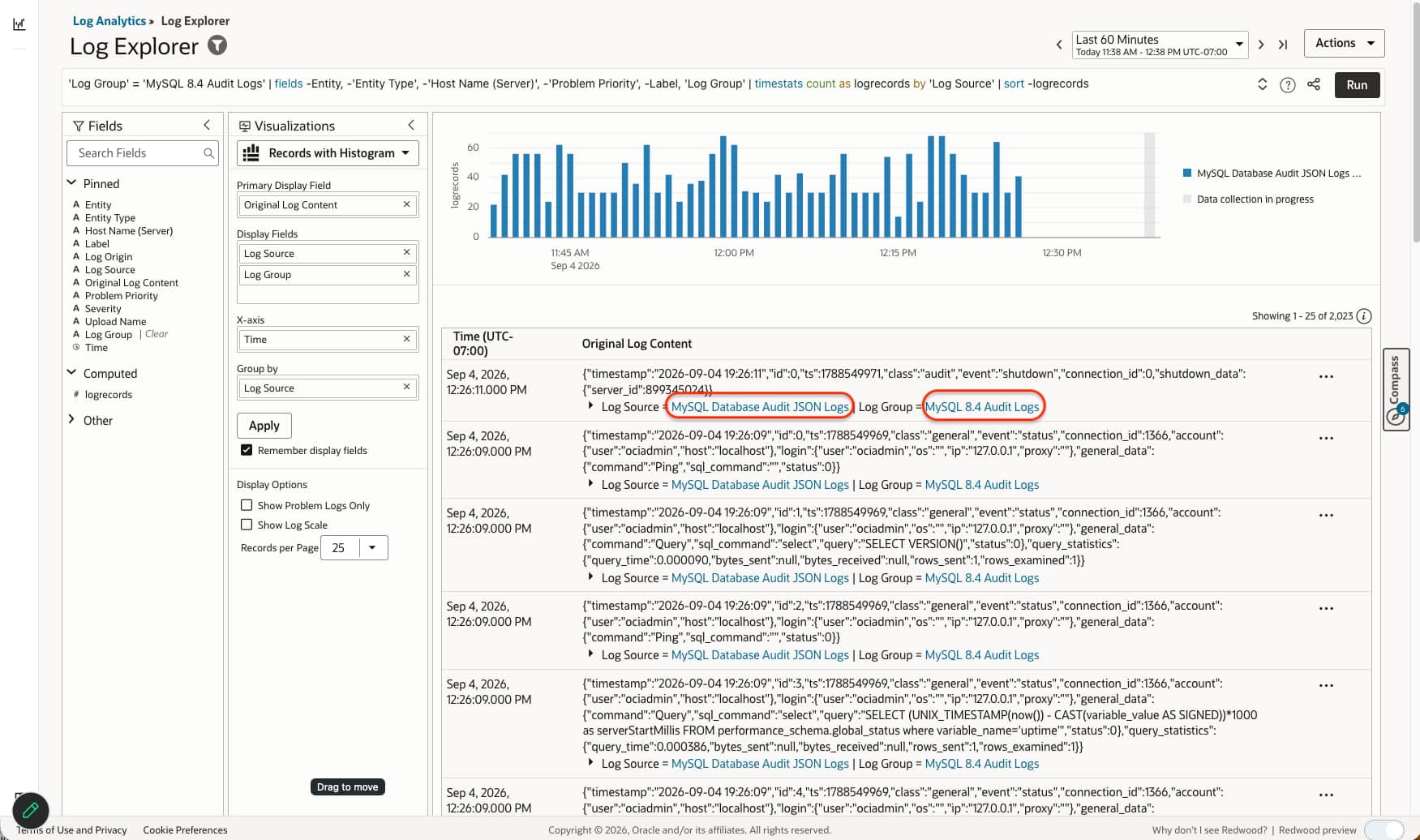 MySQL Audit Logs