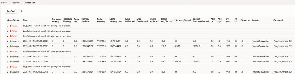 Run parser test