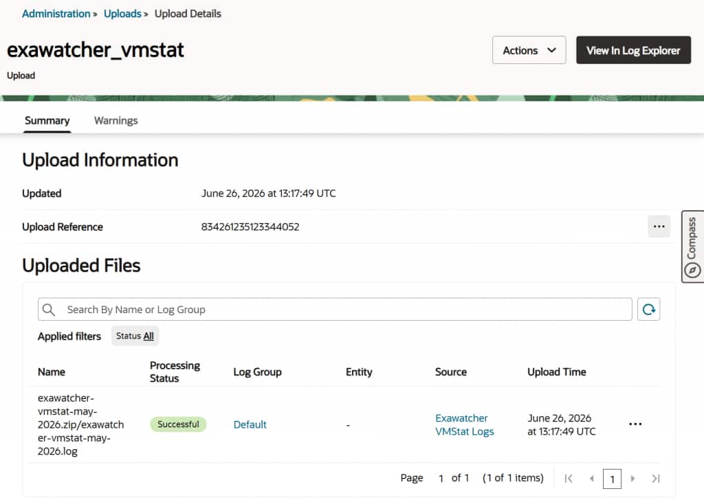 On-demand upload complete