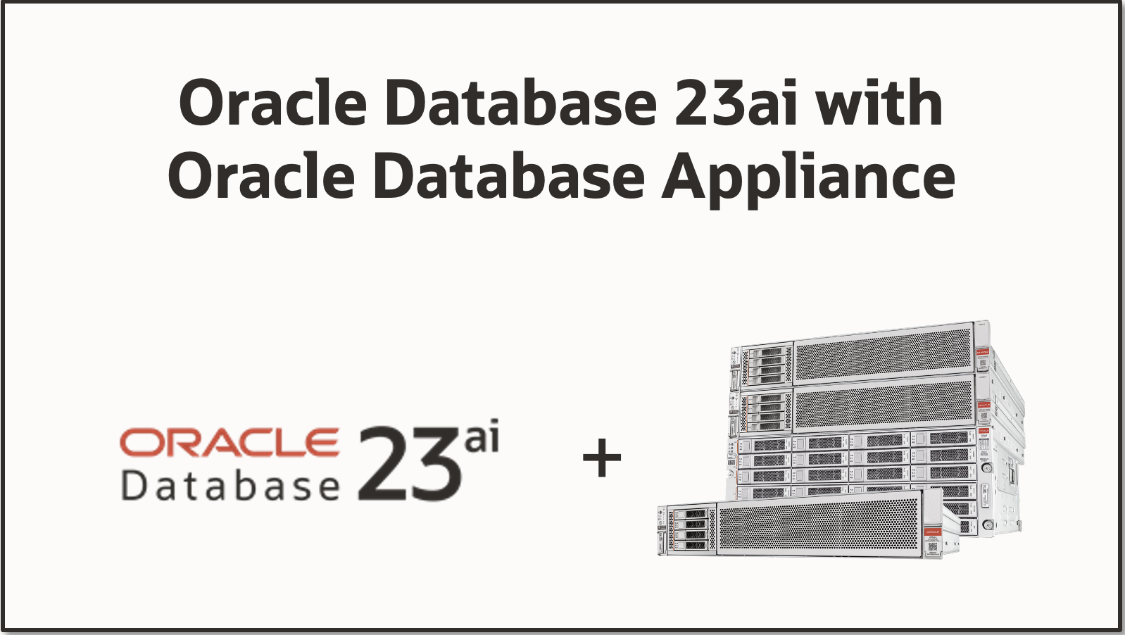 Oracle Database 23ai is now available for Oracle Database Appliance