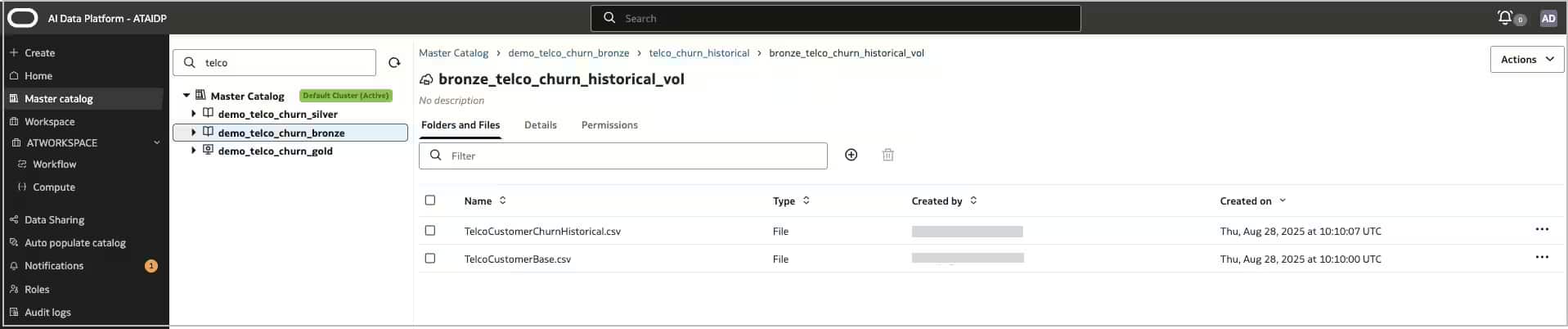AI Data Platform Catalog