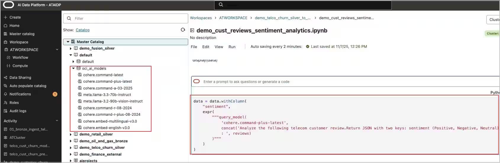 AI Data Platform Notebook