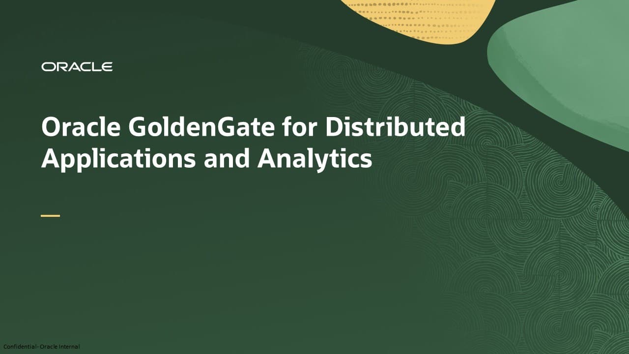 Oracle GoldenGate for Distributed Applications and Analytics 26.1 (2026/05/21)