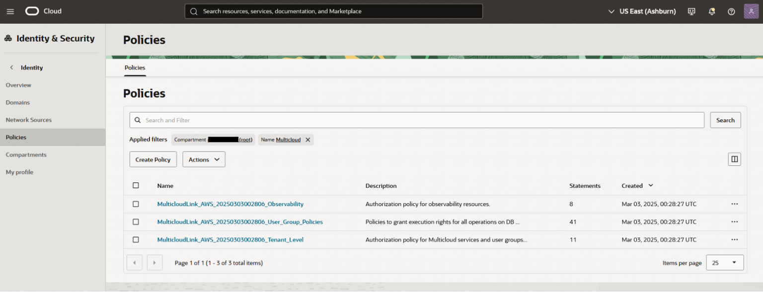 Oracle Database@AWS RBAC統合をカスタマイズする方法