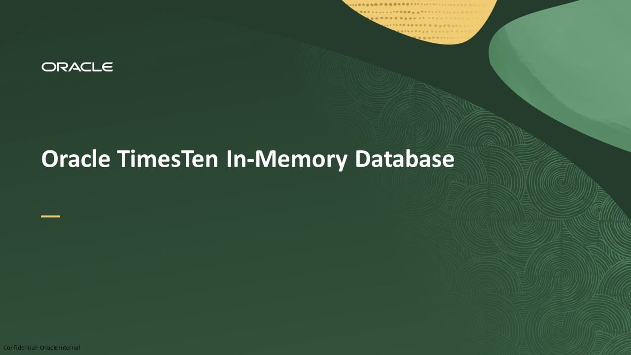 Oracle TimesTen In-Memory Database 26.1.1 (2026/06/08)