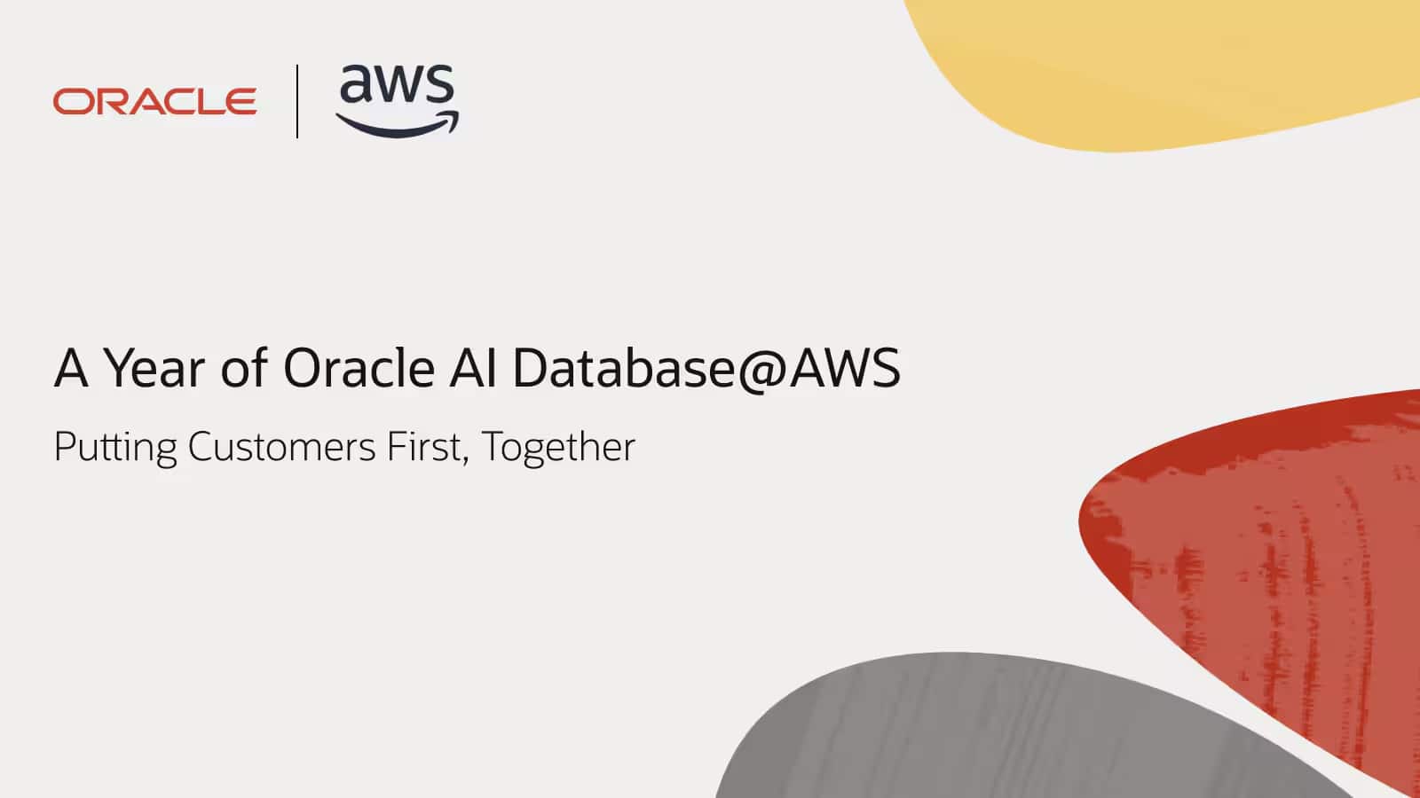 共にお客様を第一に: Oracle AI Database@AWSの1年と今後