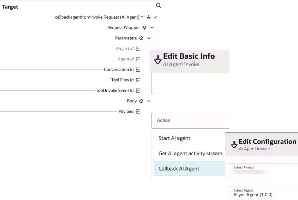 Callback Agentの構成画面のスクリーンショット