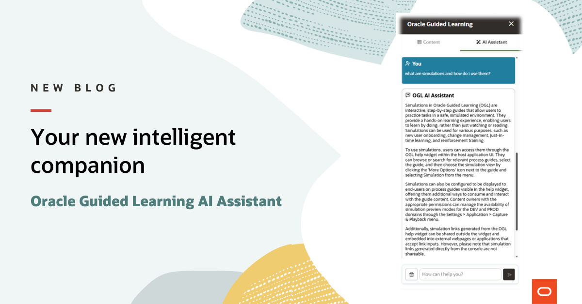 Your new intelligent companion – The Oracle Guided Learning AI Assistant