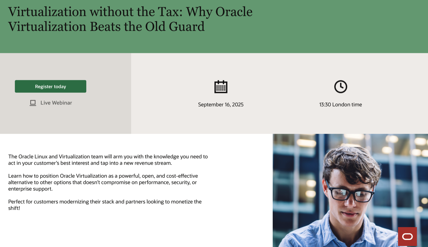 Unlock the Full Potential of Your IT Infrastructure: Join Our Oracle Virtualization Webinar!