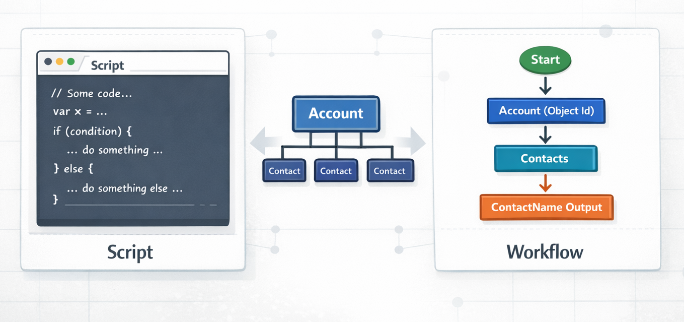 How to replace Siebel script with workflow for parent–child queries