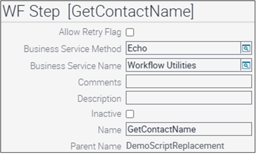 Workflow step - Get contact name