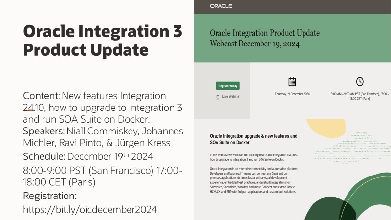 Oracle Integration Product Update Webcast December 19th 2024