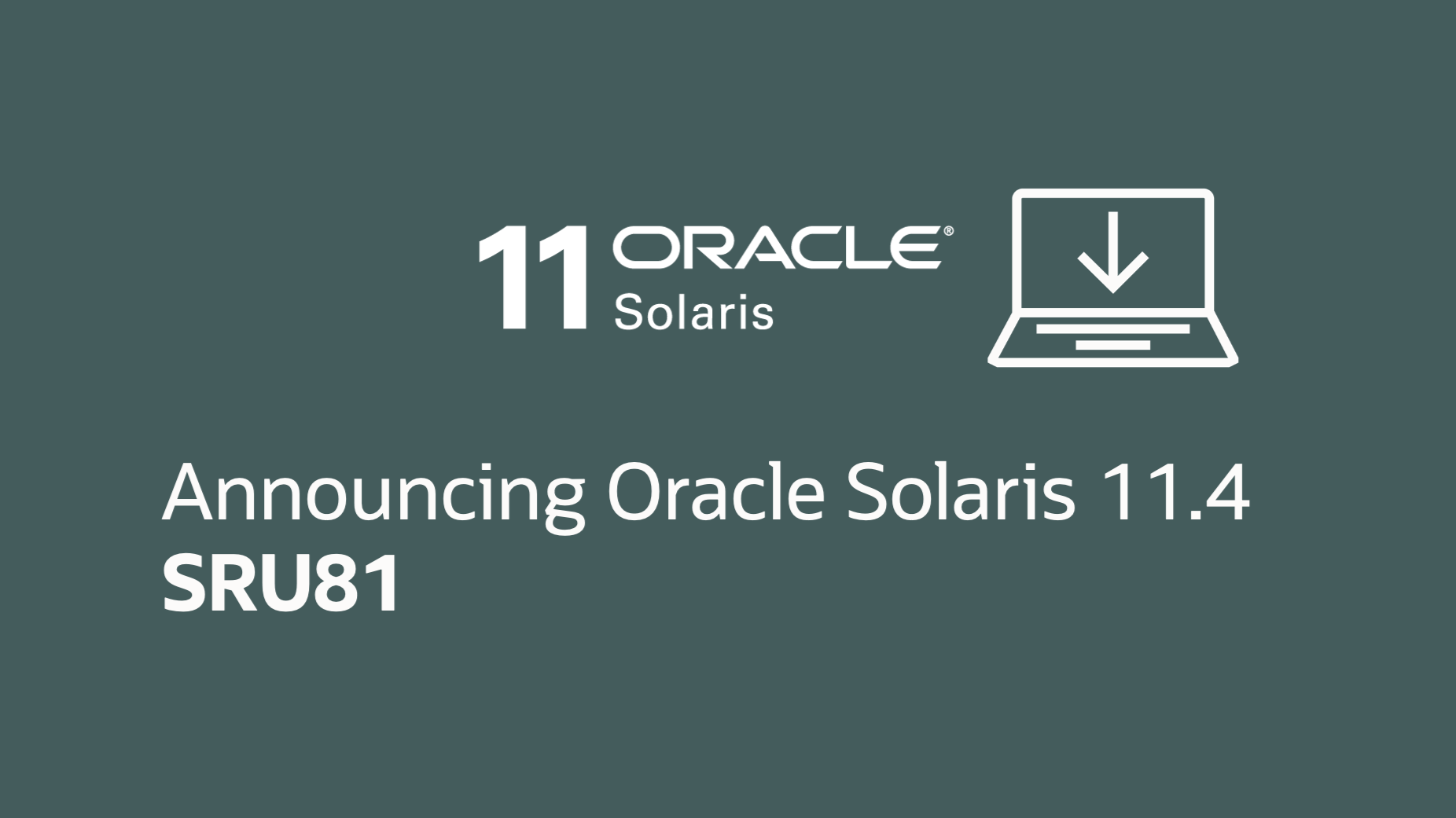 Announcing Oracle Solaris 11.4 SRU81
