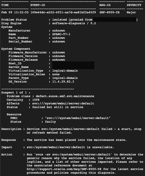 Proxied faults defects and alerts, with more information