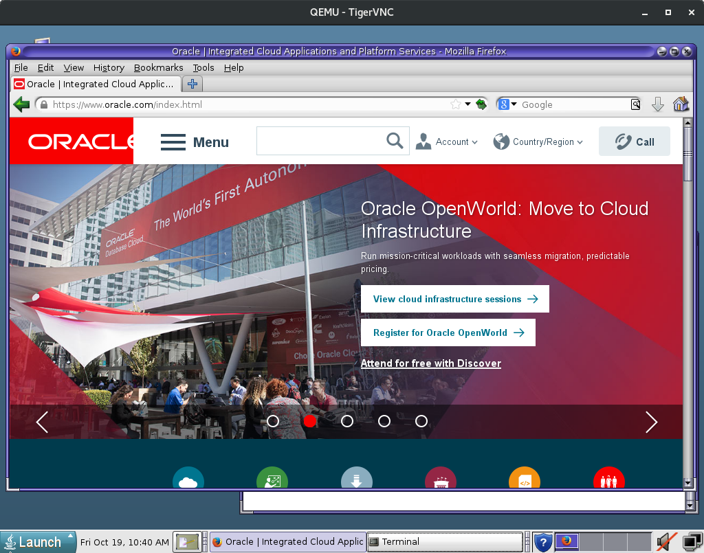 Oracle Solaris 10 in the Oracle Cloud Infrastructure