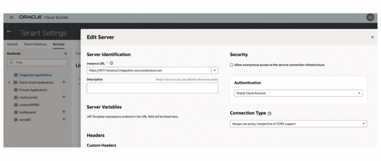 Connecting to Oracle Integration (OIC Gen 3) from Visual Application ...