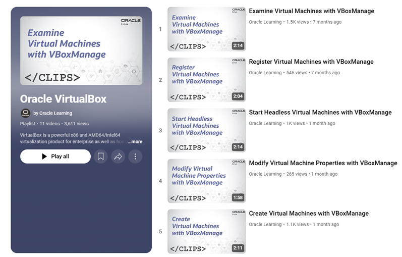 Examine VMs with VBox Manage