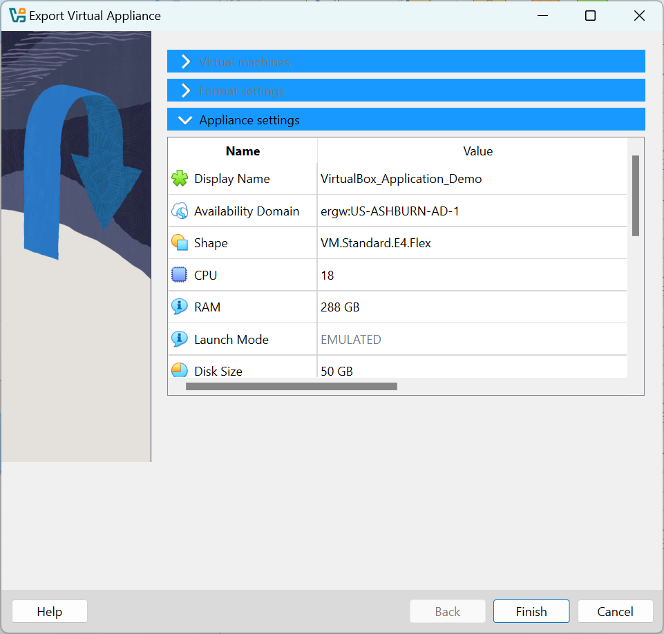 Choose your format settings.