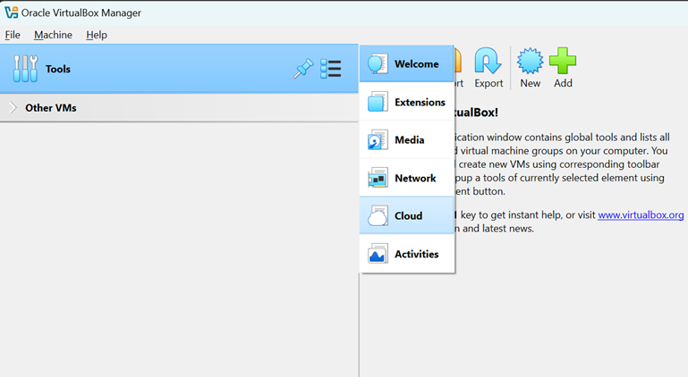 Navigate to the cloud tab to access cloud profiles