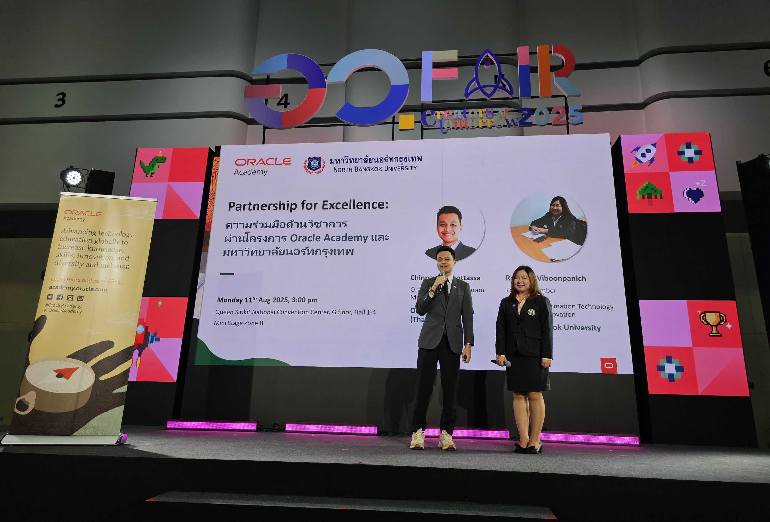 Oracle Academy participates in MHESI Fair 2025 and holds events at two universities, Bangkok, Thailand