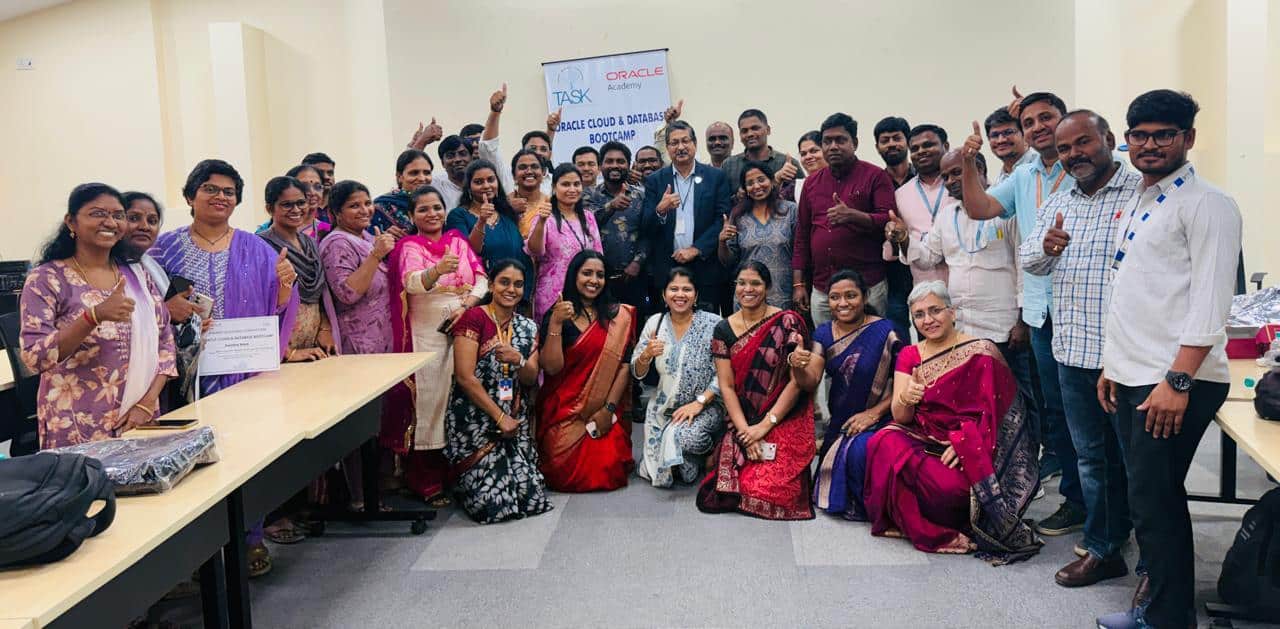 Telangana Academy of Skills and Knowledge (TASK) collaborates with Oracle Academy to hold Oracle technologies boot camp, India