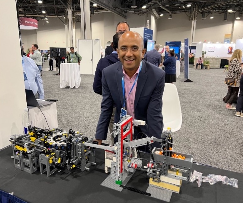 Image of Sheetal with Lego factory