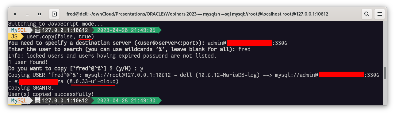 MySQL Shell Plugin - User Copy