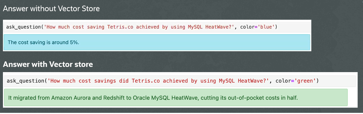 Answer without Vector Store