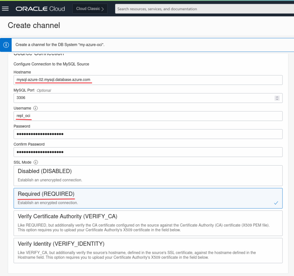 Create Replication Channel