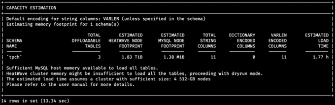 Autopilot estimates how much memory is needed and how long the load might take before the load takes place.