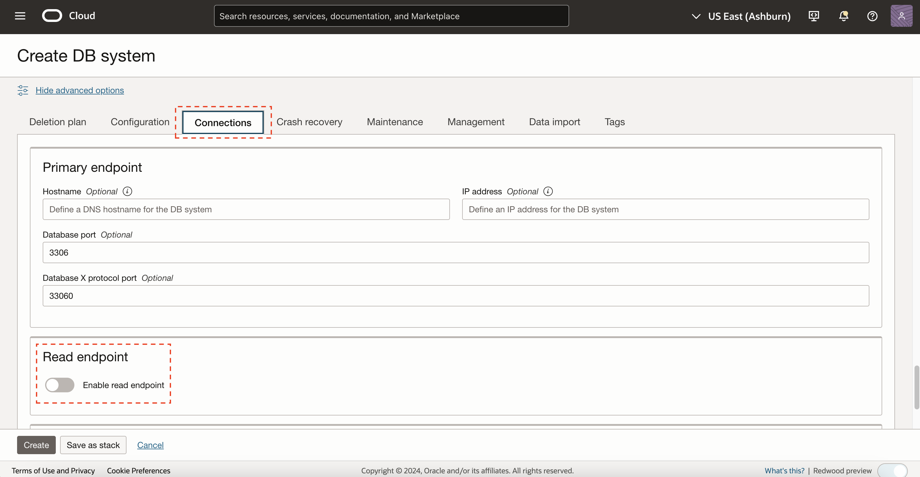Figure 3. DB system Connections Configuration Page