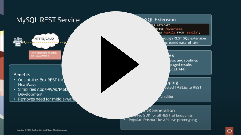 HeatWave REST Service - MySQL Summit Keynote