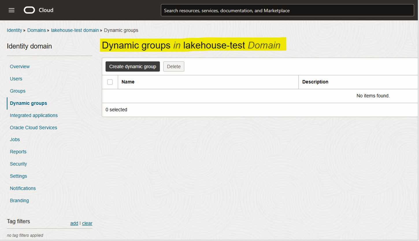 Dynamic groups under selected domain
