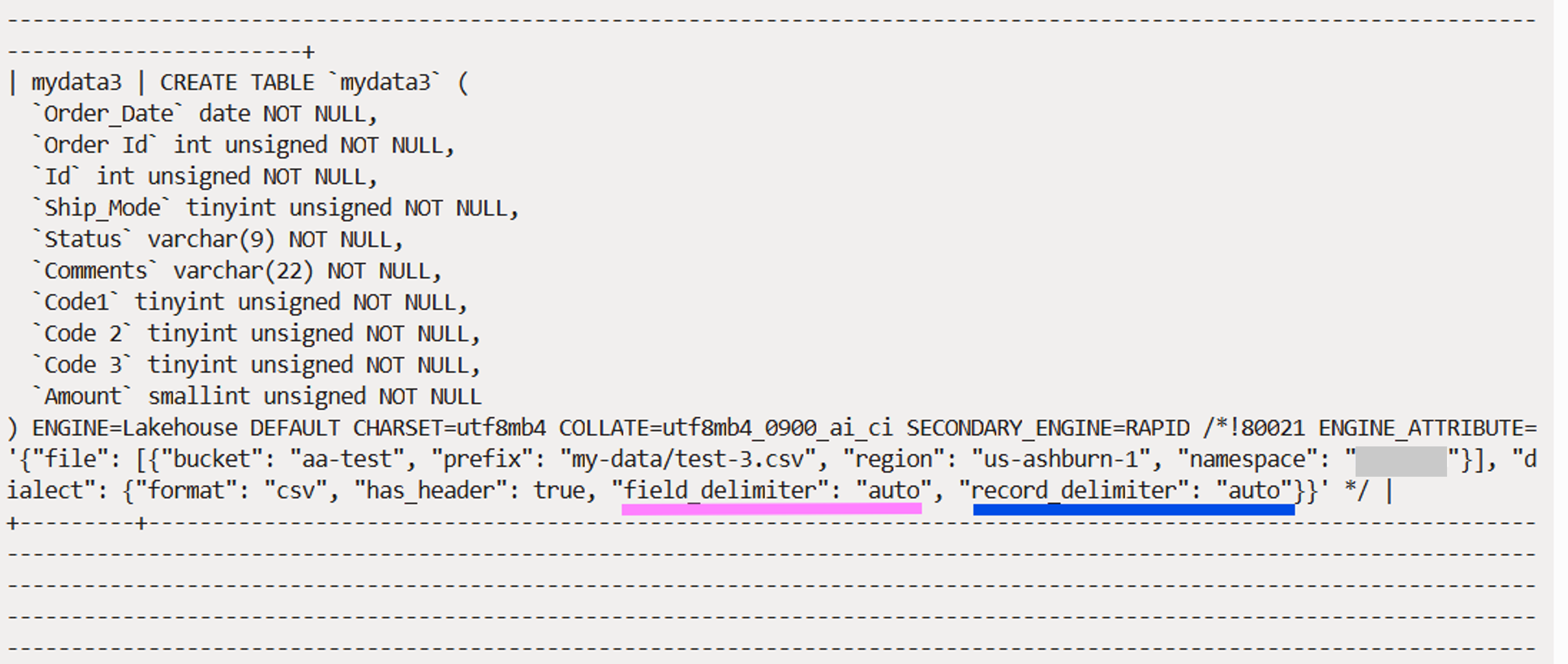 Manually creating a Lakehouse table