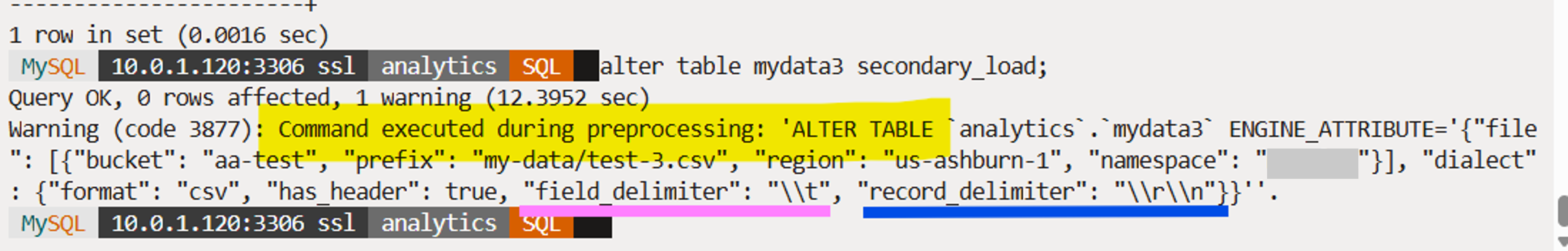 Dialect detection during initial load of data
