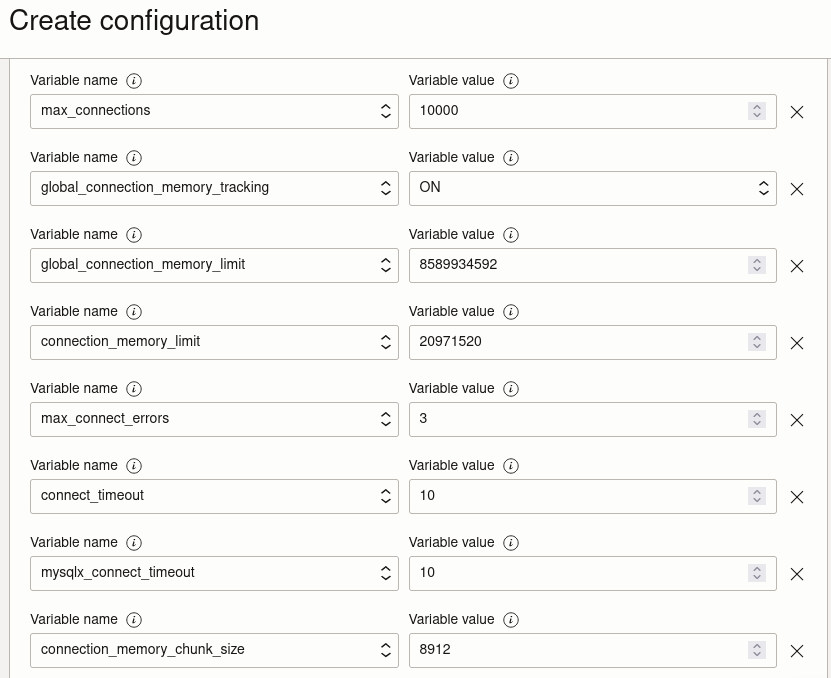 Create Configuration