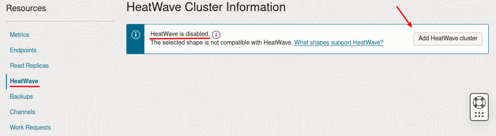 Add HeatWave Cluster