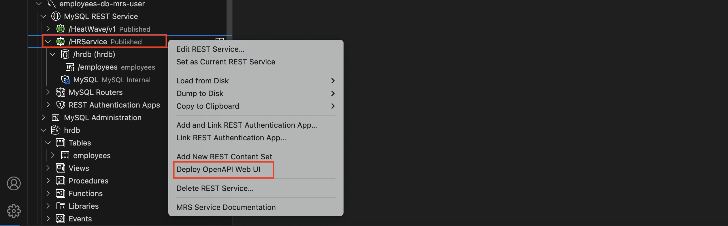 Deploy OpenAPI Web UI