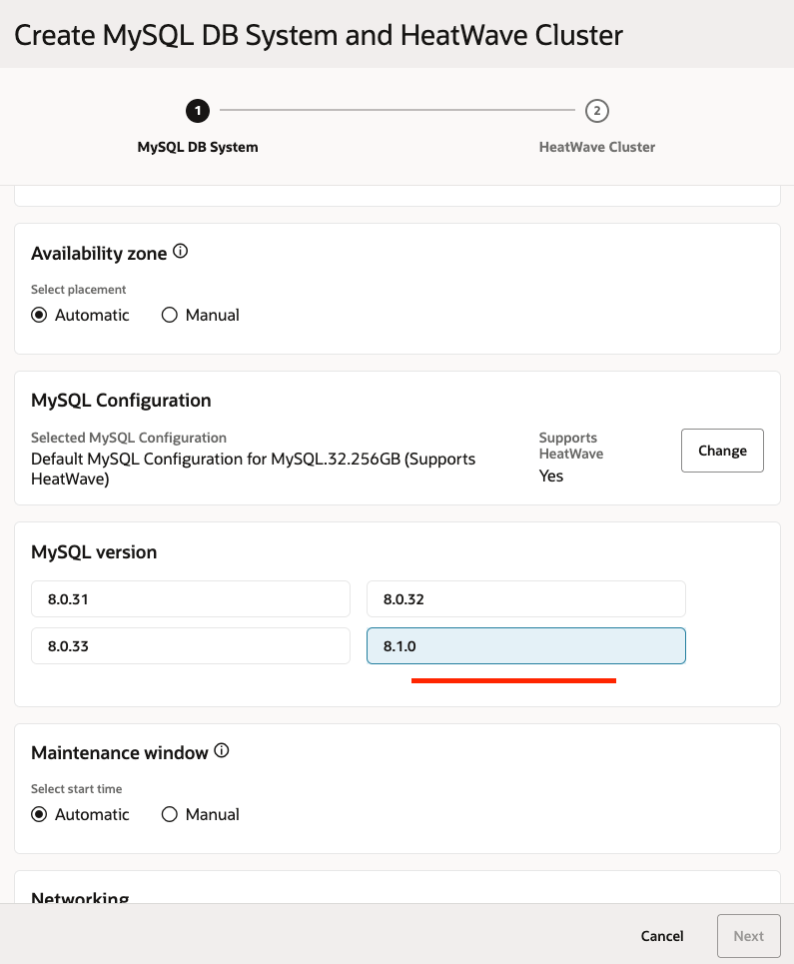 Launch HeatWave Cluster