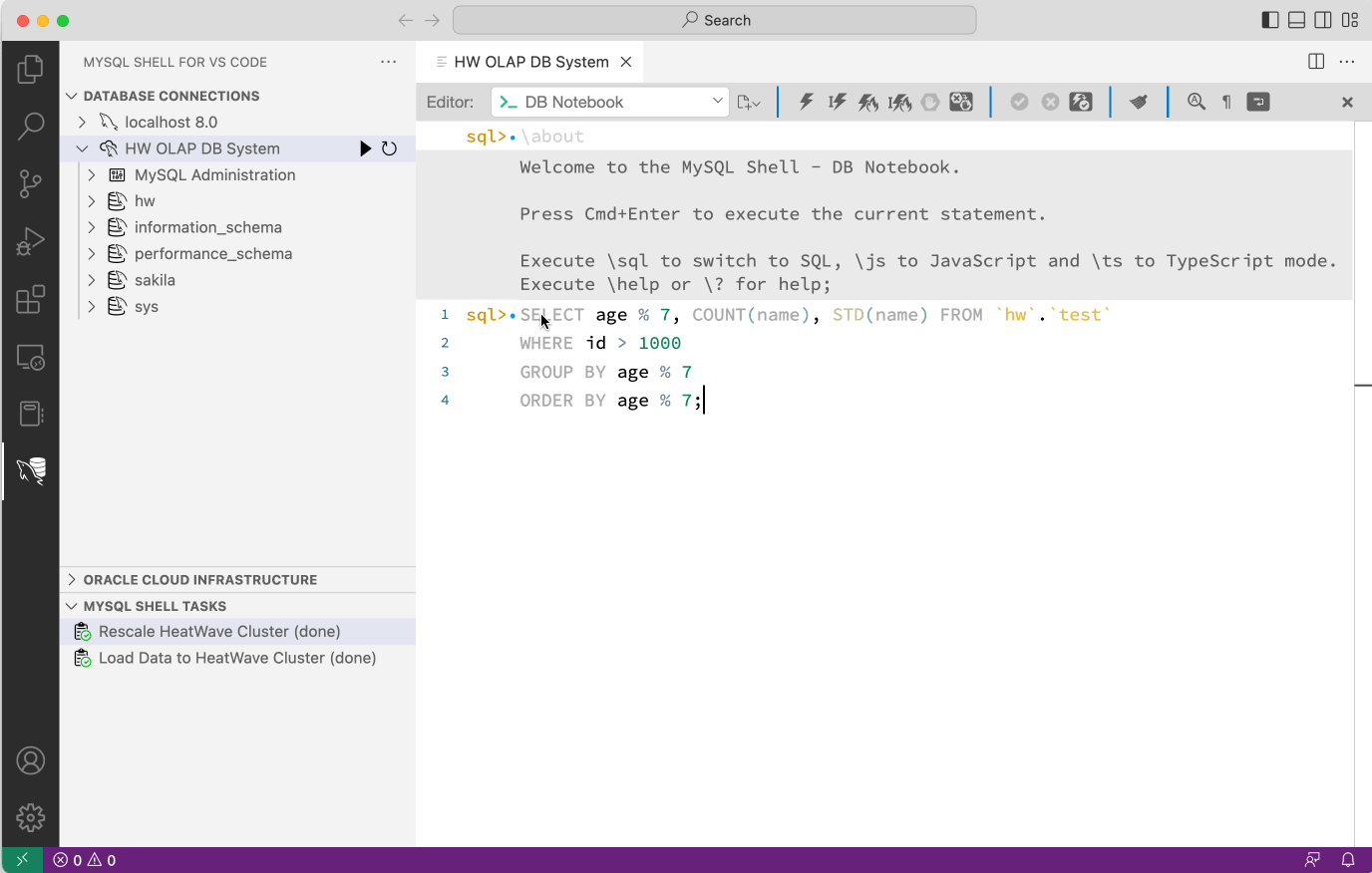 Running Analytic Queries