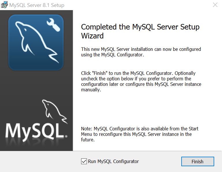 MySQL Configurator Launc Configurator