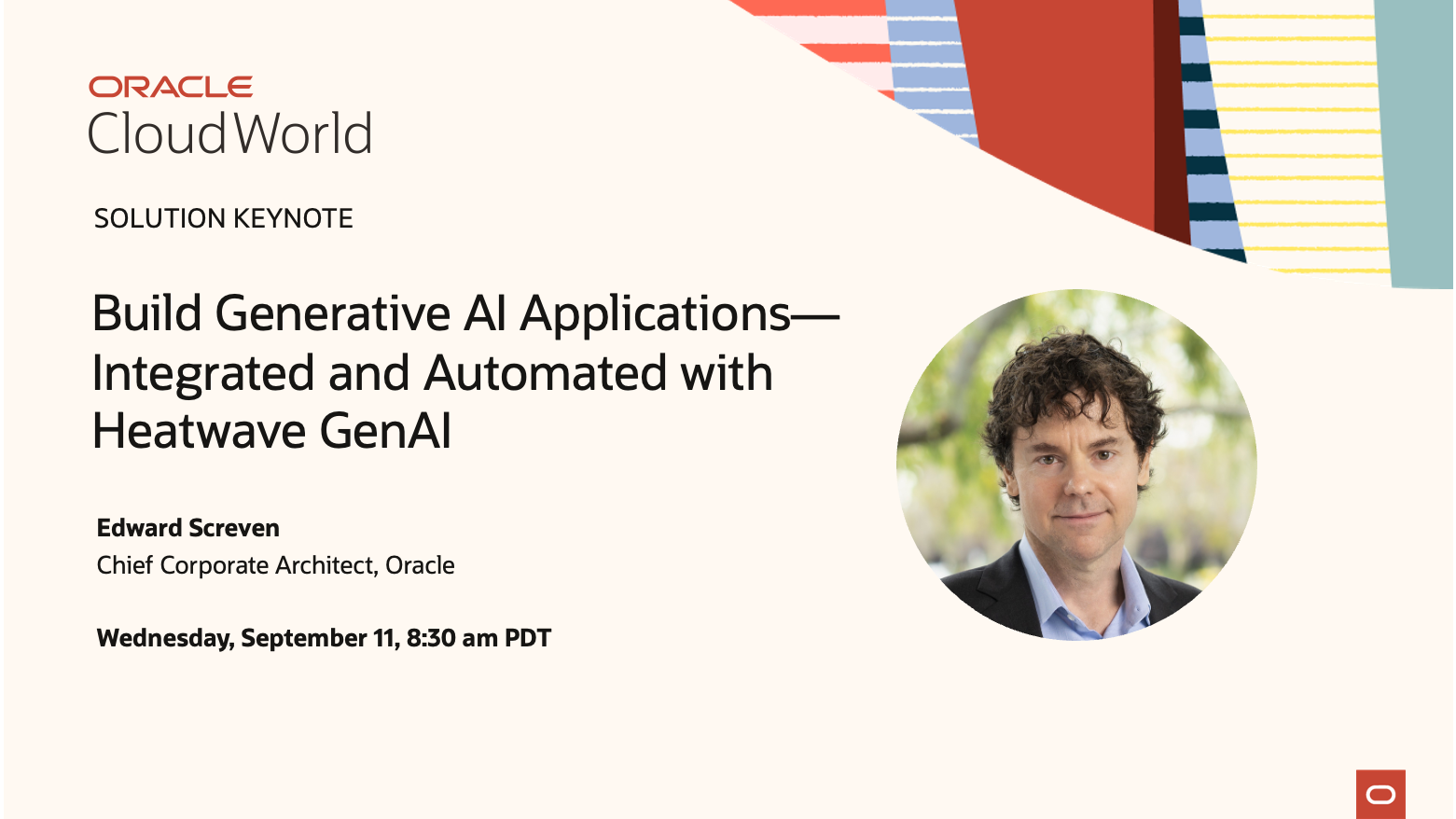 Oracle CloudWorld Solution Keynote